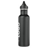 Custom Logo and Text on Black 710 Ml Water Bottle (Right)