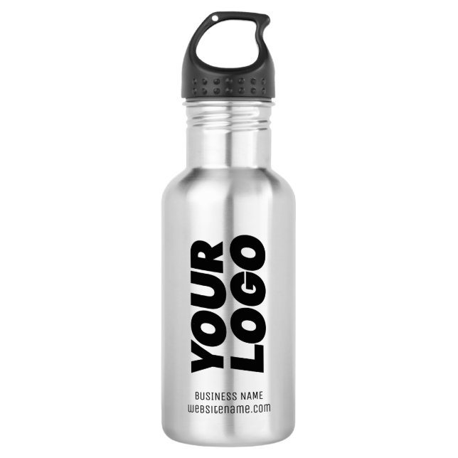 Custom Logo and Text on Stainless Steel   532 Ml Water Bottle (Front)
