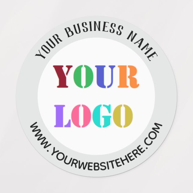 Custom Logo and Text Personalized Business Labels (Design 1)