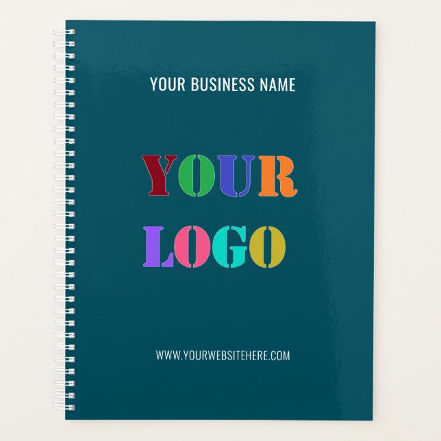 Custom Logo and Text Personalized Business Planner (Front)