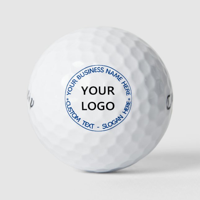 Custom Logo and Text Personalized Golf Balls Stamp (Front)