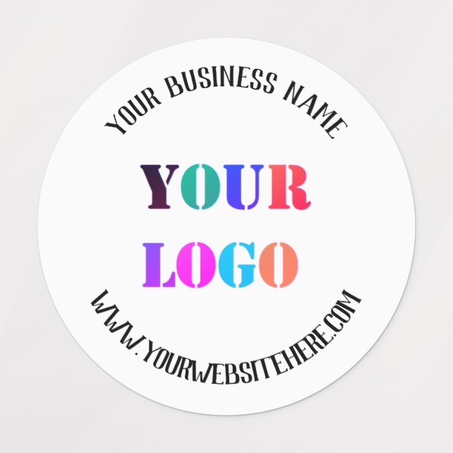 Custom Logo and Text Personalized Labels Template (Design 1)
