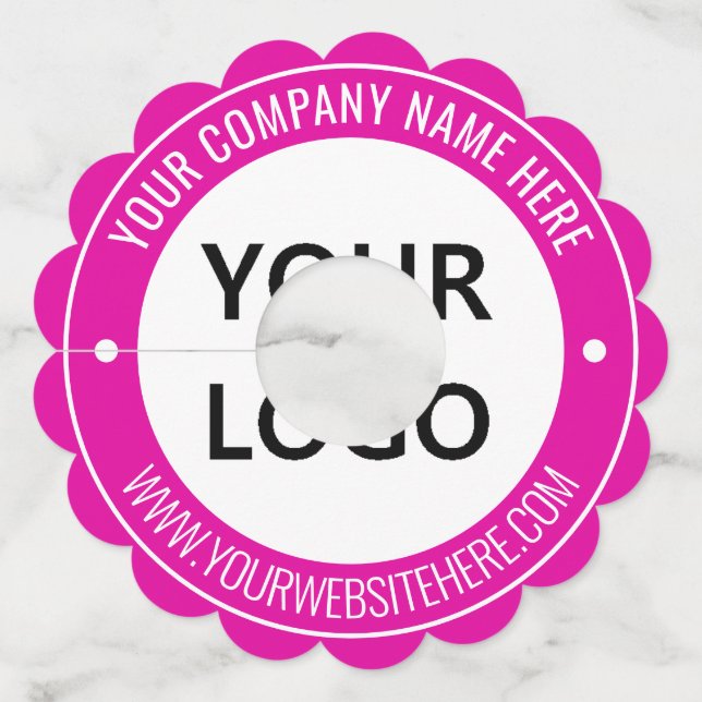 Custom Logo and Text Personalized Wine Glass Tag (Back)