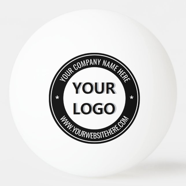 Custom Logo and Text Ping Pong Ball Choose Colours (Front)