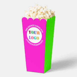 Custom Logo and Text Popcorn Box Your Colours