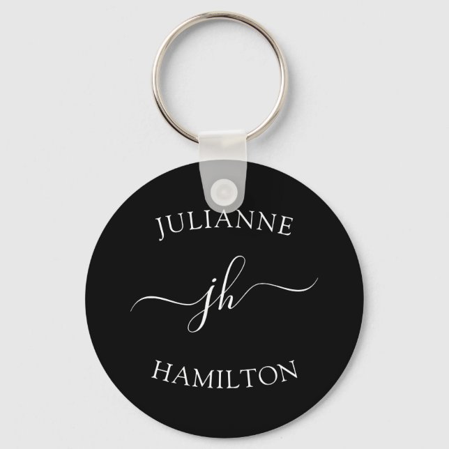 Custom Logo and Text Promotional Business Keychain (Front)