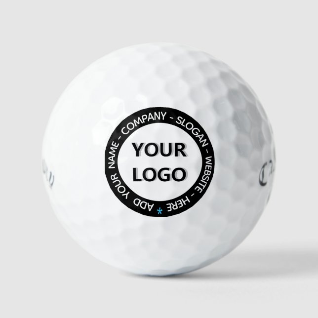 Custom Logo and Text Promotional Golf Balls Stamp (Front)