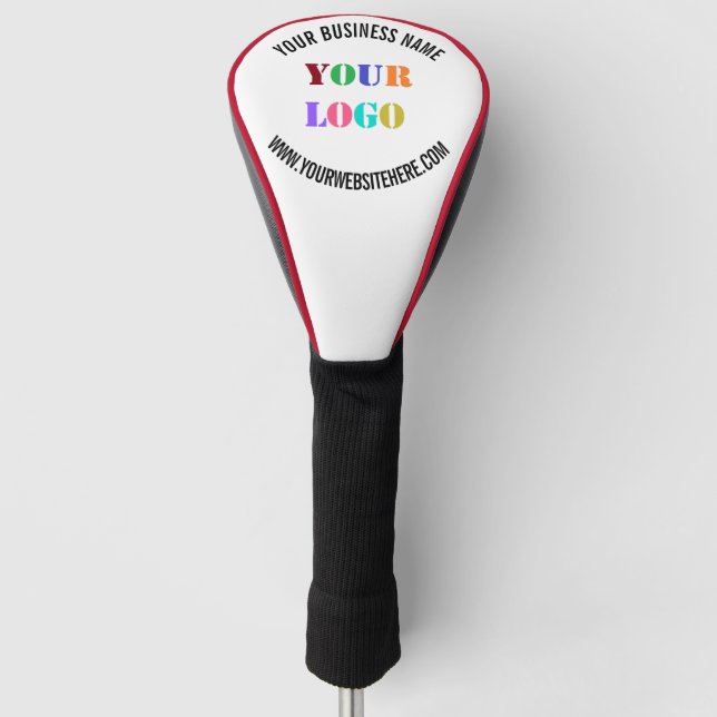 Custom Logo and Text Promotional Golf Head Cover (Front)