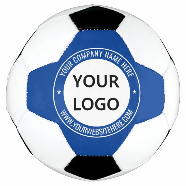 Custom Logo and Text Soccer Ball - Choose Colours (Front)