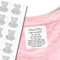 Custom logo and text square black fabric clothing 