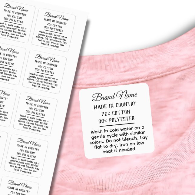 Custom logo and text square black fabric clothing  (Creator Uploaded)