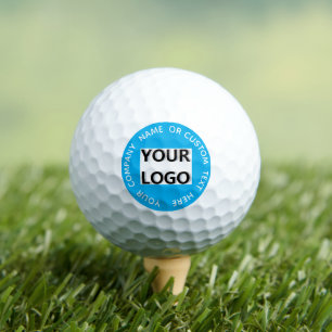 Custom Logo and Text Stamp Golf Balls Template