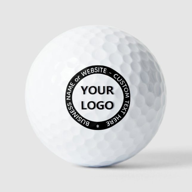 Custom Logo and Text Stamp Golf Balls Your Colours (Front)