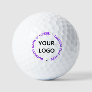 Custom Logo and Text Stamps Golf Balls Example