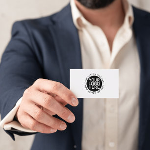 Custom logo and text white or any colour modern business card