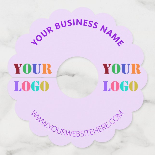 Custom Logo and Text Wine Glass Tag Example (Back)