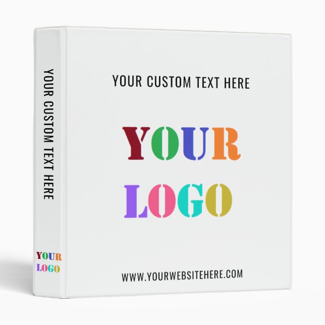 Custom Logo and Text Your Business Binder (Front/Spine)