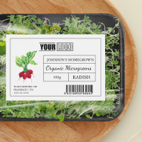 Custom Logo & Barcode Radish Microgreens