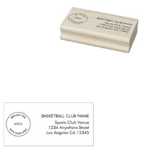 Custom Logo Basketball Club Return Name Address Rubber Stamp