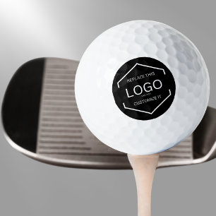 Custom Logo Black Background Business Promotional Golf Balls