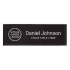 Custom logo black professional magnetic name tags