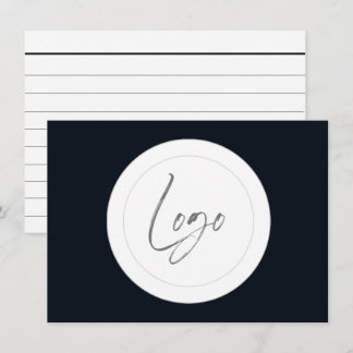 custom logo black & white cue cards