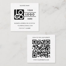 Custom Logo Black White QR Code Website 