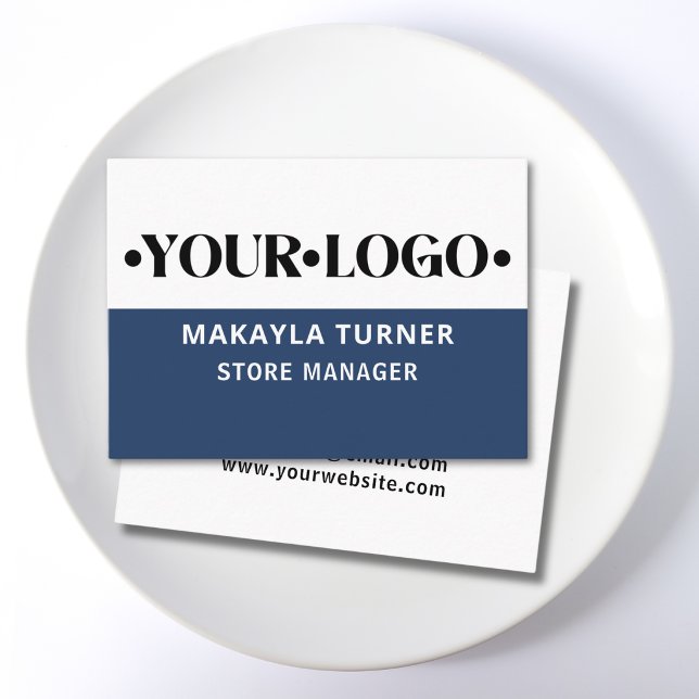 Custom Logo Blue Business Card (Creator Uploaded)