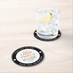 Custom Logo Brand Colours Promotional Round Paper Coaster