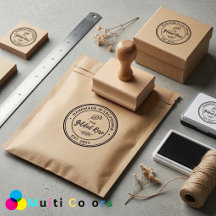 Custom Logo Brand Stamp Seal | Round Company Name 