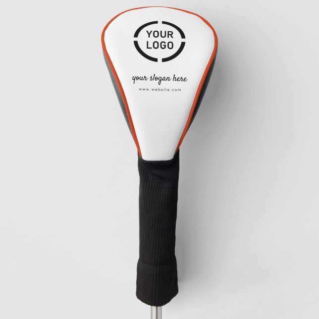 Custom logo branded promotional golf head cover (Front)