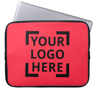 Custom Logo Bright Red Laptop Sleeve