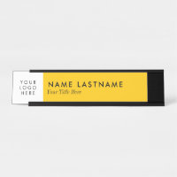 Custom Logo Bright Warm Yellow White