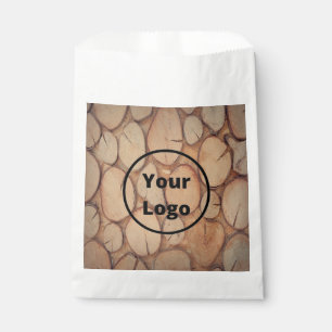 Custom logo brown tree logs favour bag