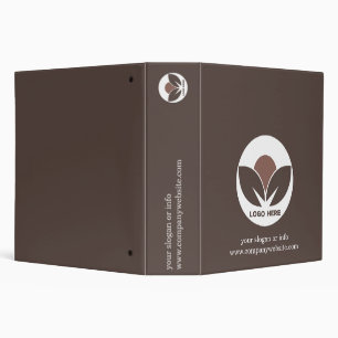 Custom Logo Business Binder Mocha Mousse