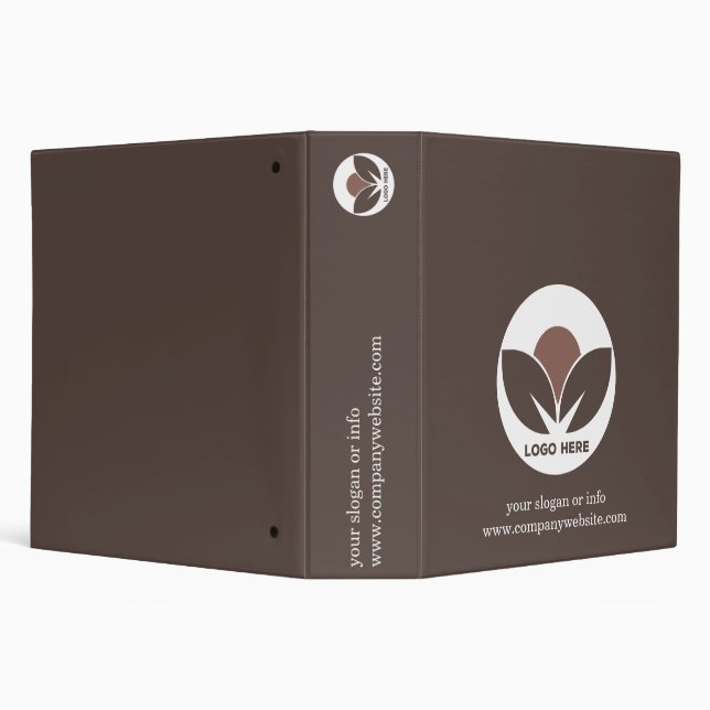 Custom Logo Business Binder | Mocha Mousse (Background)