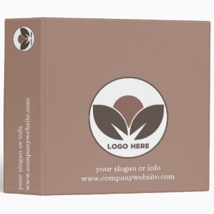 Custom Logo Business Binder Mocha Mousse