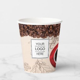 Custom Logo Business brand Coffee Shop Paper cups