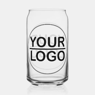 Custom logo business can glass