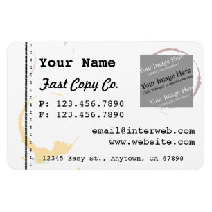 Custom Logo Business Card Coffeestain Magnets