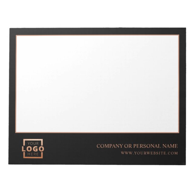 Custom Logo Business Company Branded Gift Copper Notepad (Front)