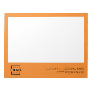 Custom Logo Business Company Branded Gift Orange Notepad