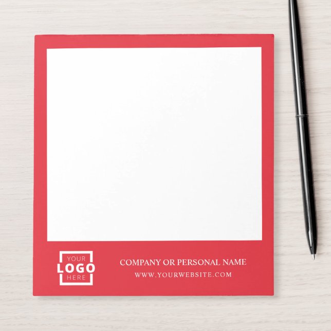 Custom Logo Business Company Branded Gift Red Notepad (Creator Uploaded)