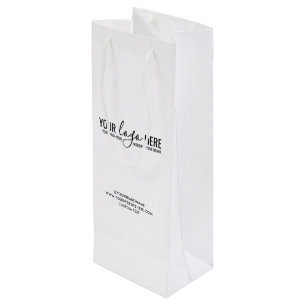Custom Logo Business Company Corporate Trade Show  Wine Gift Bag