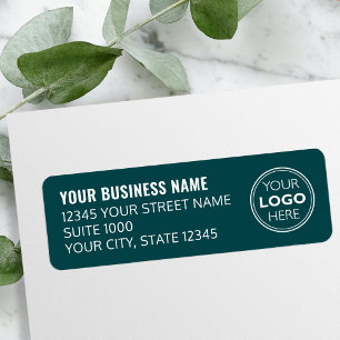Custom Logo Business Company Green Return Address