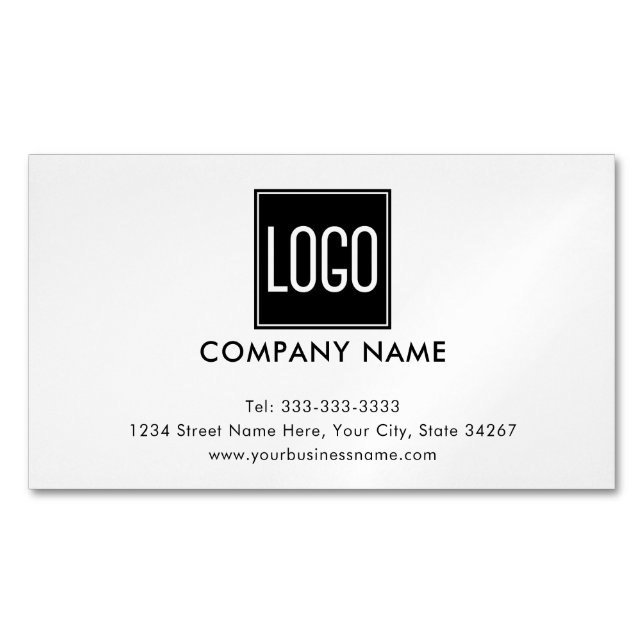 Custom Logo | Business Corporate Branding Magnetic Business Card (Front)