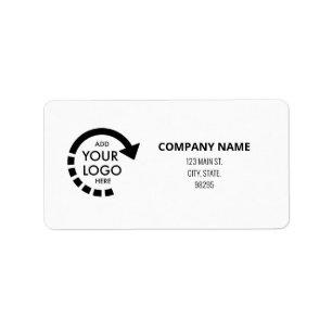 Custom Logo Business Corporate Return Address  Label