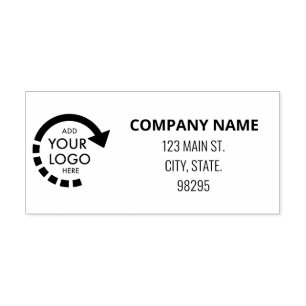 Custom Logo Business Corporate Return Address  Self-inking Stamp