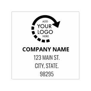 Custom Logo Business Corporate Return Address  Self-inking Stamp