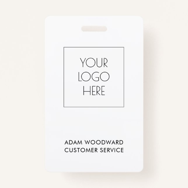 Custom Logo Business ID Staff Employee Badge (Front)